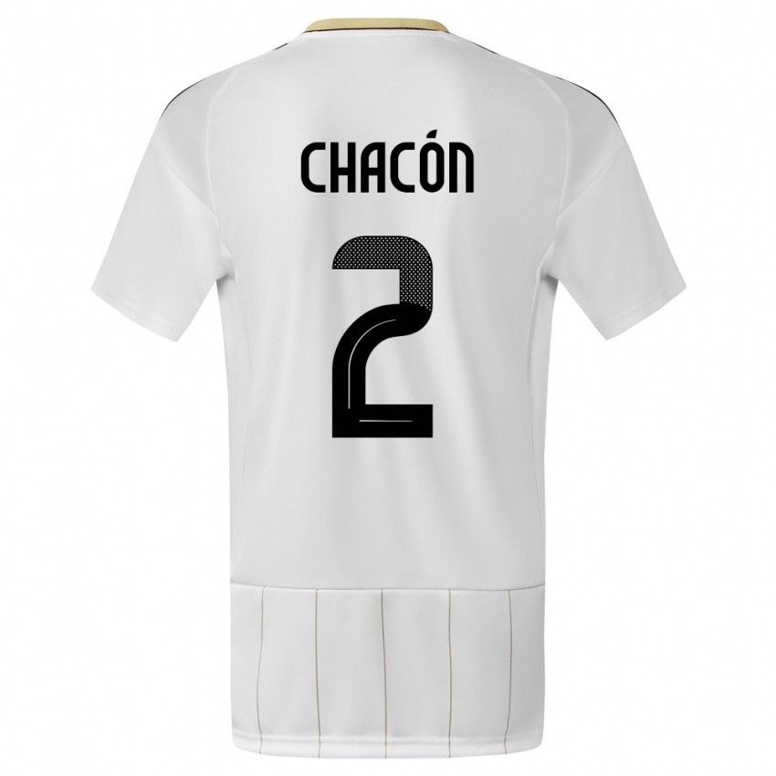 Kinder Costa Rica Daniel Chacon #2 Weiß Auswärtstrikot Trikot 24-26 T-Shirt Österreich