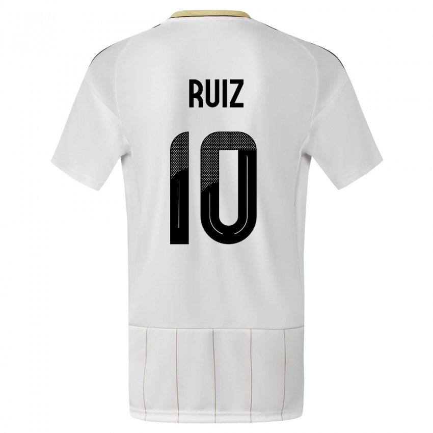 Kinder Costa Rica Bryan Ruiz #10 Weiß Auswärtstrikot Trikot 24-26 T-Shirt Österreich