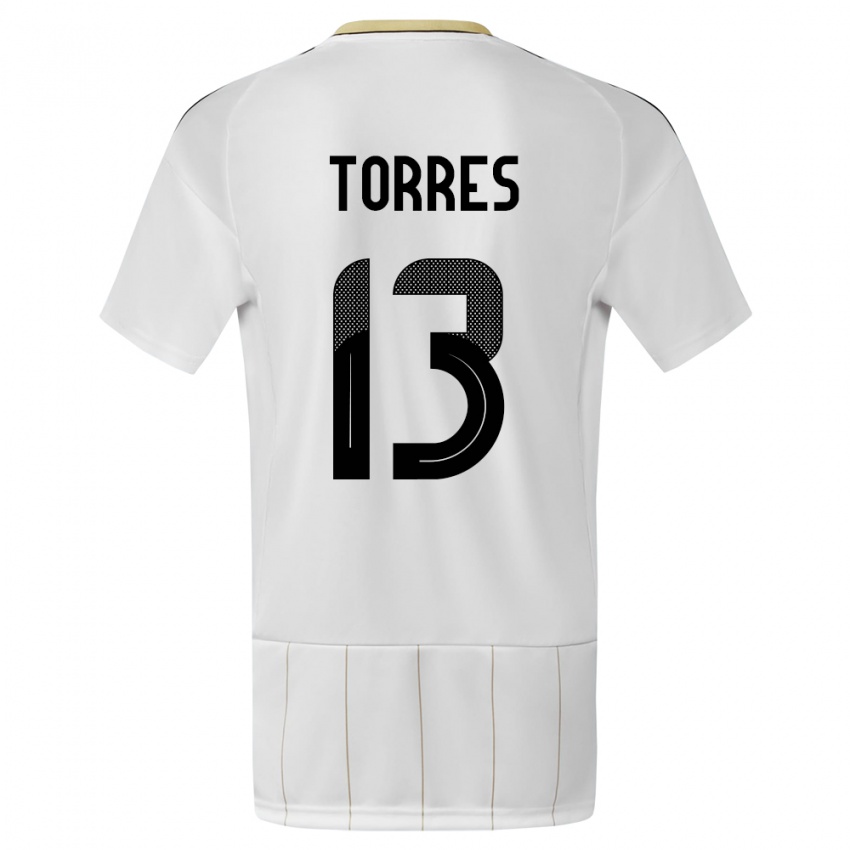 Kinder Costa Rica Gerson Torres #13 Weiß Auswärtstrikot Trikot 24-26 T-Shirt Österreich