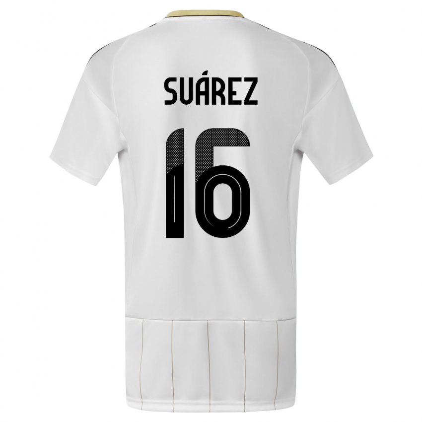 Kinder Costa Rica Aaron Suarez #16 Weiß Auswärtstrikot Trikot 24-26 T-Shirt Österreich