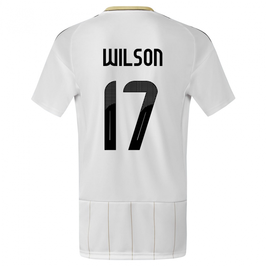 Kinder Costa Rica Roan Wilson #17 Weiß Auswärtstrikot Trikot 24-26 T-Shirt Österreich