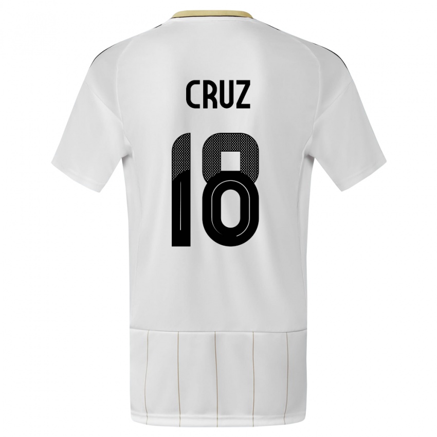 Kinder Costa Rica Aaron Cruz #18 Weiß Auswärtstrikot Trikot 24-26 T-Shirt Österreich