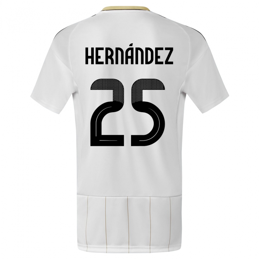 Kinder Costa Rica Anthony Hernandez #25 Weiß Auswärtstrikot Trikot 24-26 T-Shirt Österreich