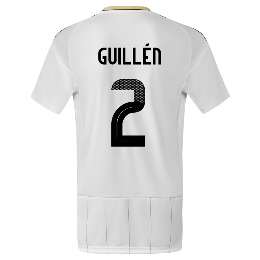 Kinder Costa Rica Gabriela Guillen #2 Weiß Auswärtstrikot Trikot 24-26 T-Shirt Österreich