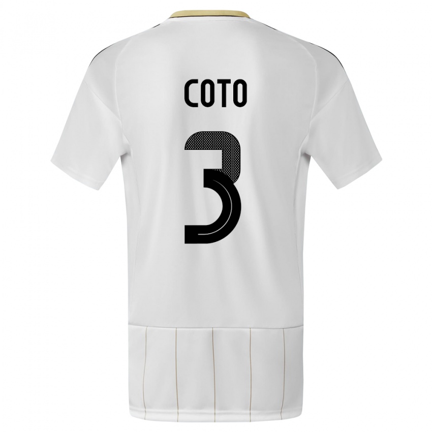 Kinder Costa Rica Maria Coto #3 Weiß Auswärtstrikot Trikot 24-26 T-Shirt Österreich