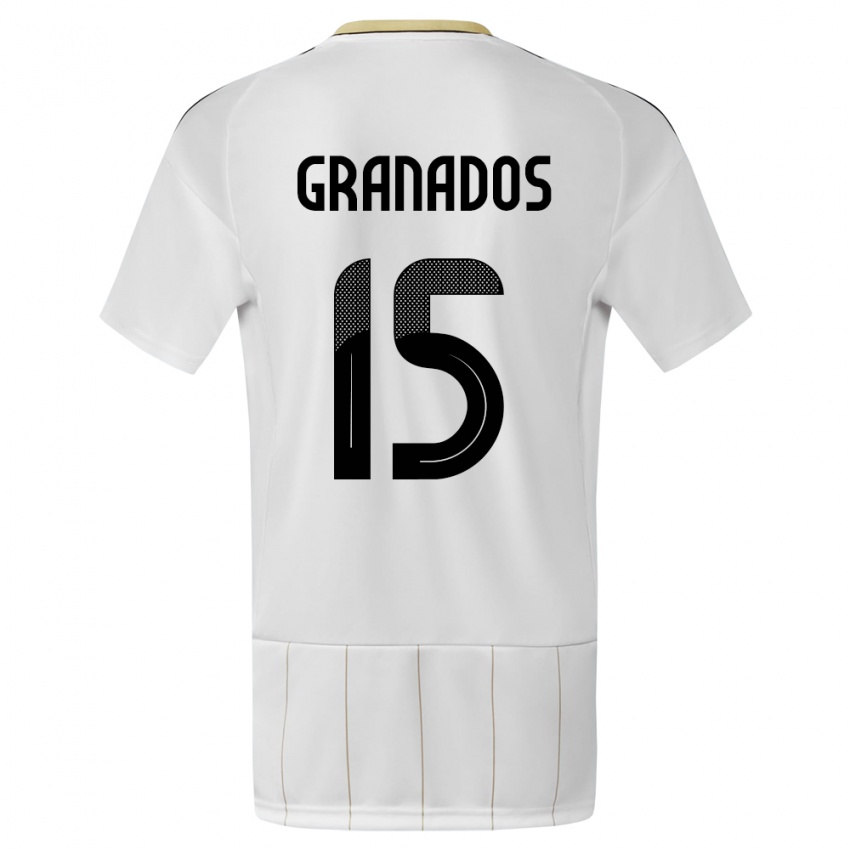 Kinder Costa Rica Cristin Granados #15 Weiß Auswärtstrikot Trikot 24-26 T-Shirt Österreich