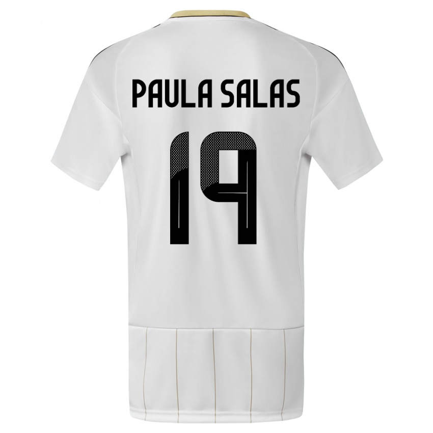 Kinder Costa Rica Maria Paula Salas #19 Weiß Auswärtstrikot Trikot 24-26 T-Shirt Österreich