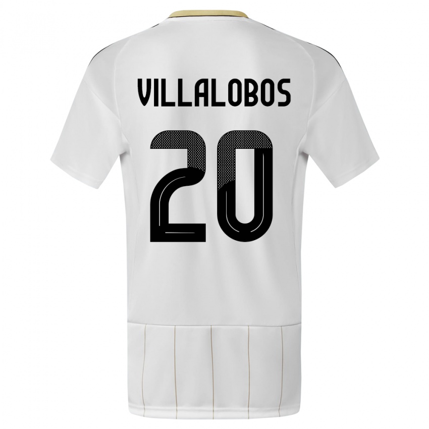 Kinder Costa Rica Fabiola Villalobos #20 Weiß Auswärtstrikot Trikot 24-26 T-Shirt Österreich