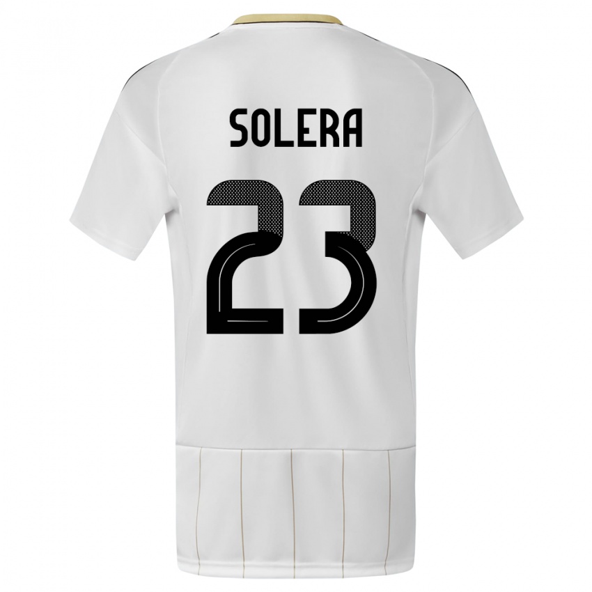 Kinder Costa Rica Daniela Solera #23 Weiß Auswärtstrikot Trikot 24-26 T-Shirt Österreich