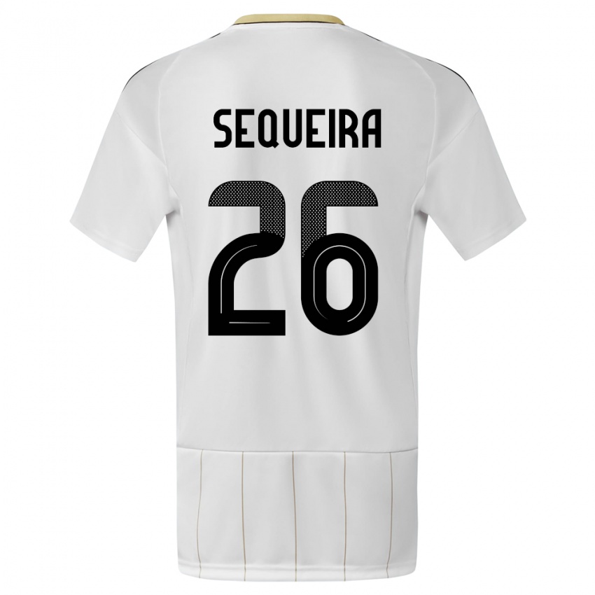 Kinder Costa Rica Douglas Sequeira #26 Weiß Auswärtstrikot Trikot 24-26 T-Shirt Österreich