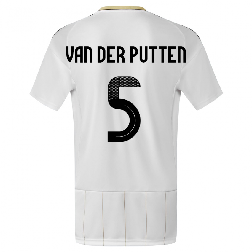 Kinder Costa Rica Santiago Van Der Putten #5 Weiß Auswärtstrikot Trikot 24-26 T-Shirt Österreich