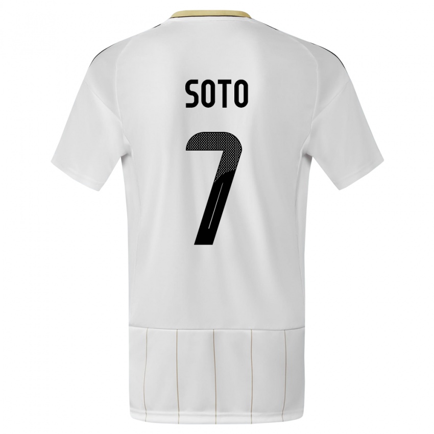 Kinder Costa Rica Andrey Soto #7 Weiß Auswärtstrikot Trikot 24-26 T-Shirt Österreich