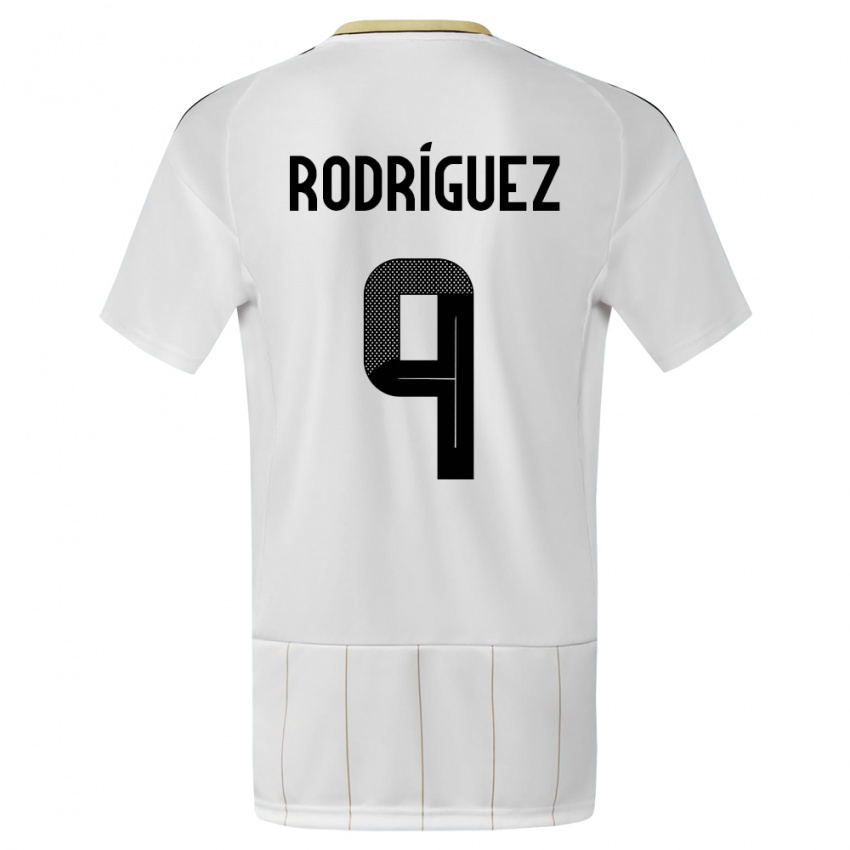 Kinder Costa Rica Doryan Rodriguez #9 Weiß Auswärtstrikot Trikot 24-26 T-Shirt Österreich