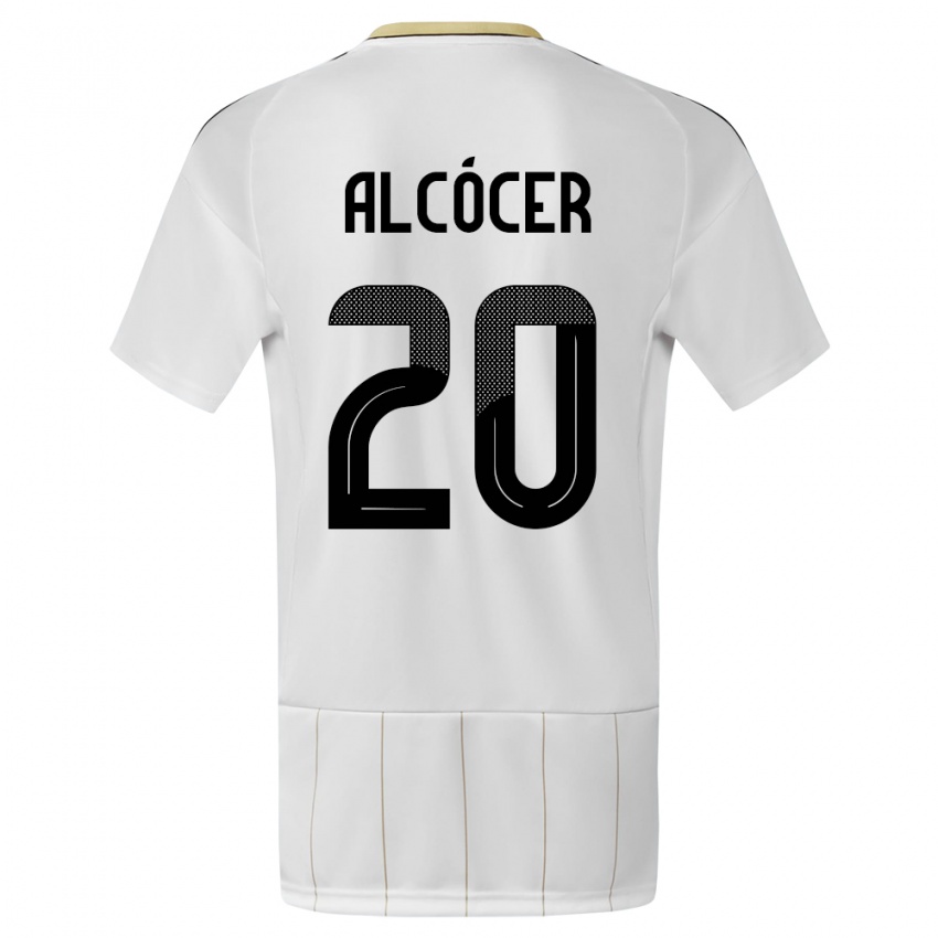 Kinder Costa Rica Josimar Alcocer #20 Weiß Auswärtstrikot Trikot 24-26 T-Shirt Österreich