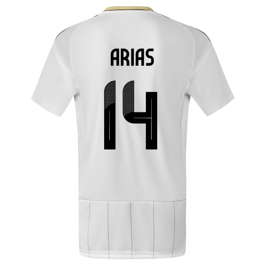 Kinder Costa Rica Timothy Arias #14 Weiß Auswärtstrikot Trikot 24-26 T-Shirt Österreich