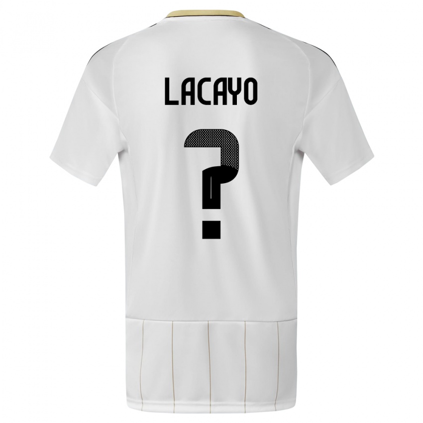 Kinder Costa Rica Marcelo Lacayo #0 Weiß Auswärtstrikot Trikot 24-26 T-Shirt Österreich