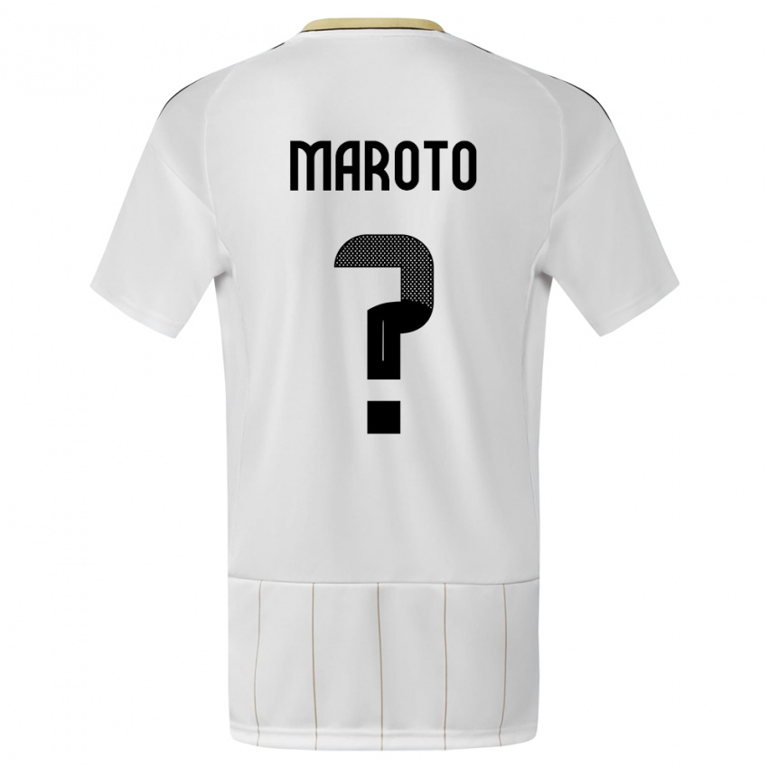 Kinder Costa Rica Victor Maroto #0 Weiß Auswärtstrikot Trikot 24-26 T-Shirt Österreich