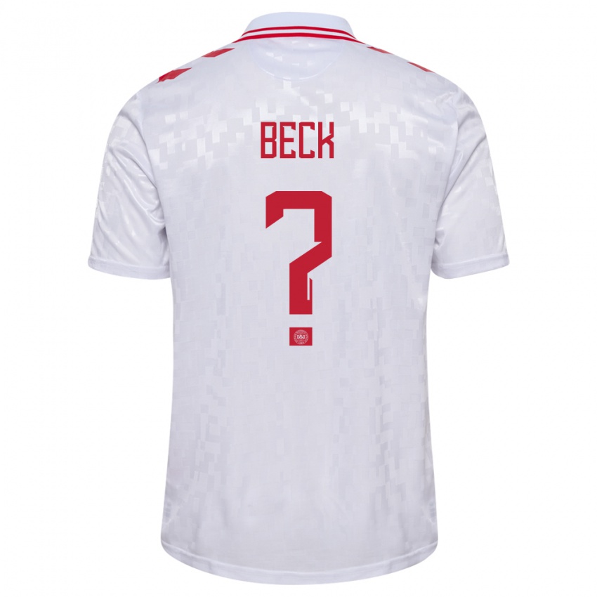 Kinder Dänemark Julius Beck #0 Weiß Auswärtstrikot Trikot 24-26 T-Shirt Österreich