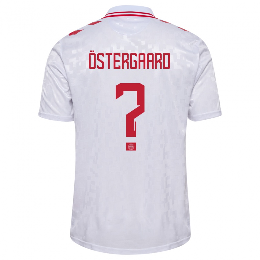 Kinder Dänemark Christian Östergaard #0 Weiß Auswärtstrikot Trikot 24-26 T-Shirt Österreich