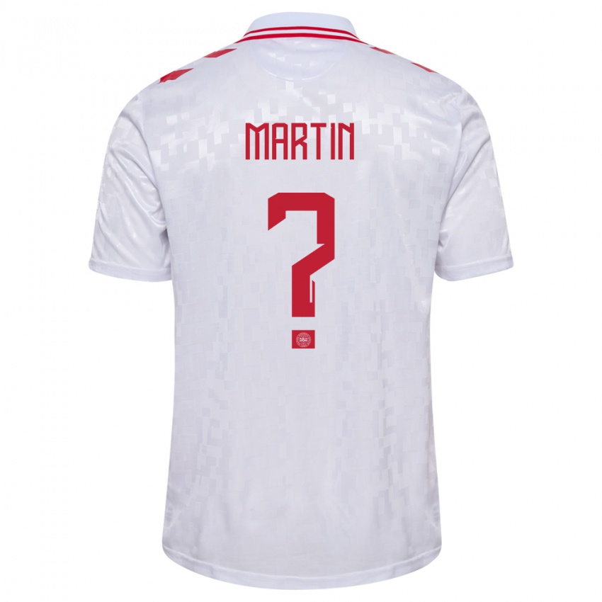 Kinder Dänemark Lucas Martin #0 Weiß Auswärtstrikot Trikot 24-26 T-Shirt Österreich