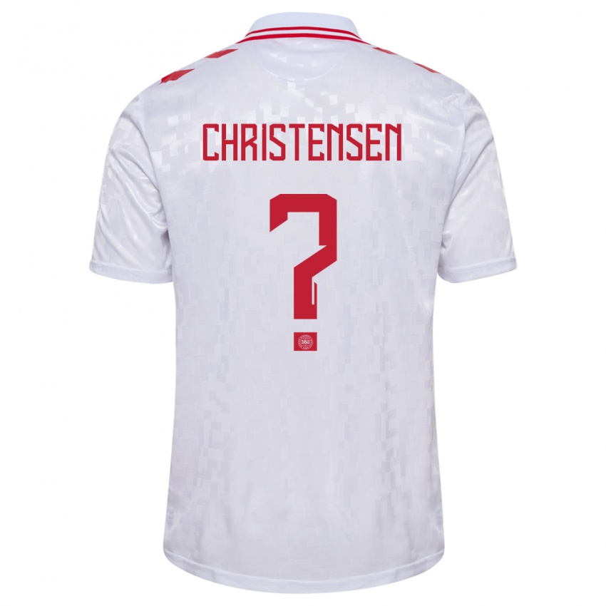 Kinder Dänemark Sebastian Christensen #0 Weiß Auswärtstrikot Trikot 24-26 T-Shirt Österreich