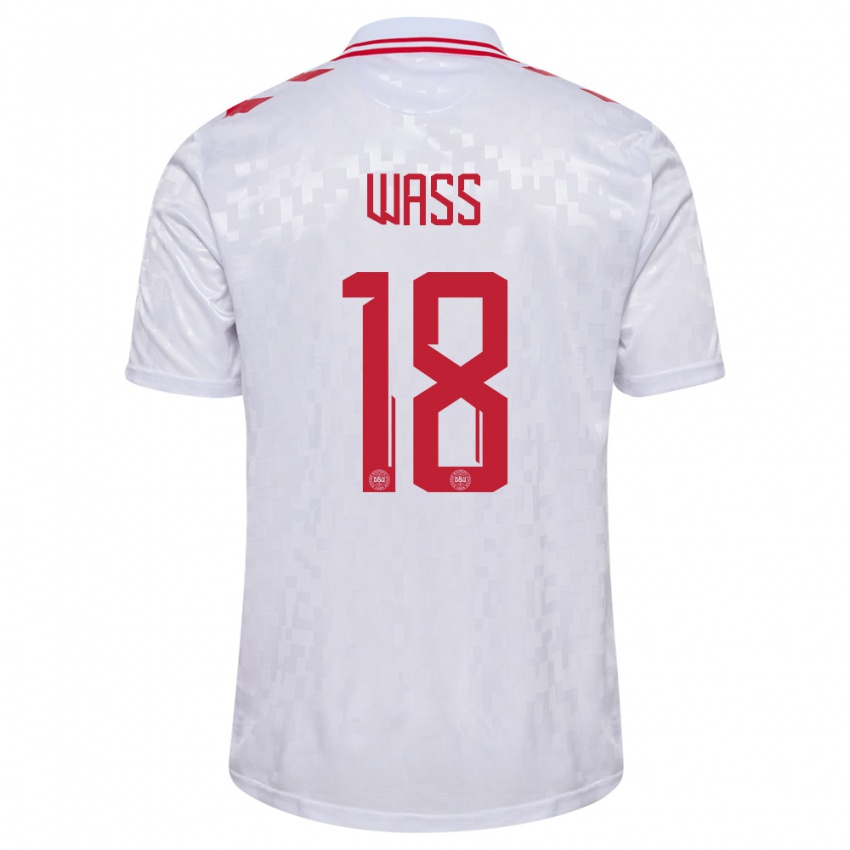 Kinder Dänemark Daniel Wass #18 Weiß Auswärtstrikot Trikot 24-26 T-Shirt Österreich