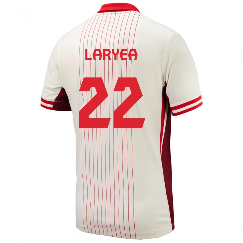 Kinder Kanada Richie Laryea #22 Weiß Auswärtstrikot Trikot 24-26 T-Shirt Österreich