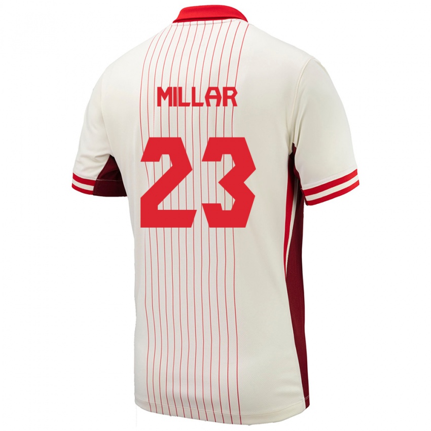 Kinder Kanada Liam Millar #23 Weiß Auswärtstrikot Trikot 24-26 T-Shirt Österreich