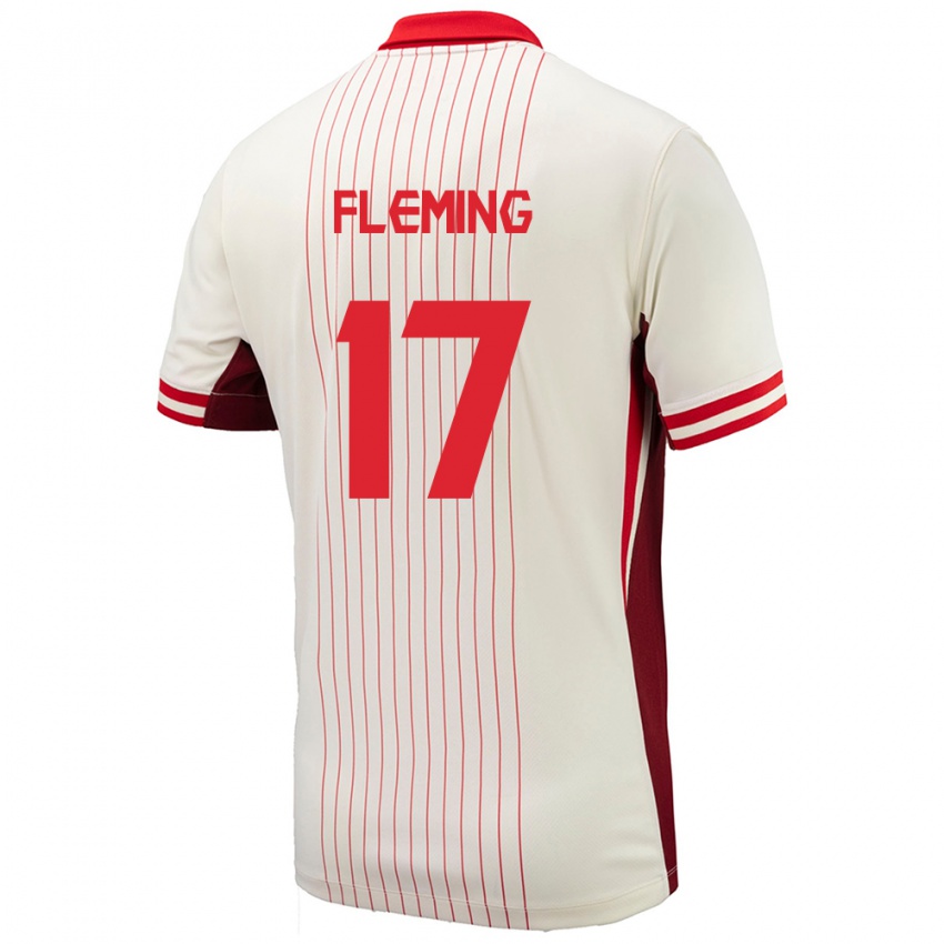 Kinder Kanada Jessie Fleming #17 Weiß Auswärtstrikot Trikot 24-26 T-Shirt Österreich