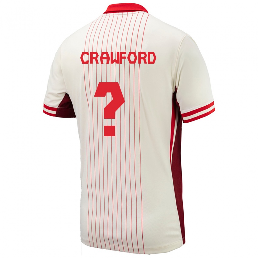 Kinder Kanada Tyler Crawford #0 Weiß Auswärtstrikot Trikot 24-26 T-Shirt Österreich