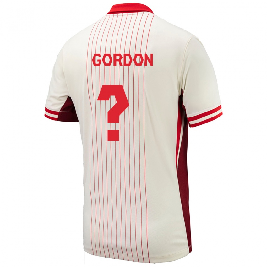 Kinder Kanada Joshua Gordon #0 Weiß Auswärtstrikot Trikot 24-26 T-Shirt Österreich