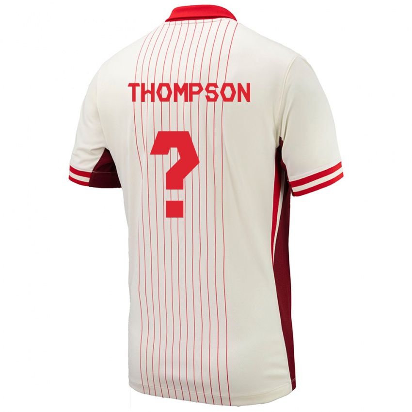 Kinder Kanada Kosi Thompson #0 Weiß Auswärtstrikot Trikot 24-26 T-Shirt Österreich