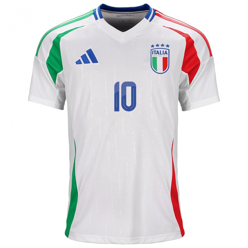 Kinder Italien Cristiana Girelli #10 Weiß Auswärtstrikot Trikot 24-26 T-Shirt Österreich