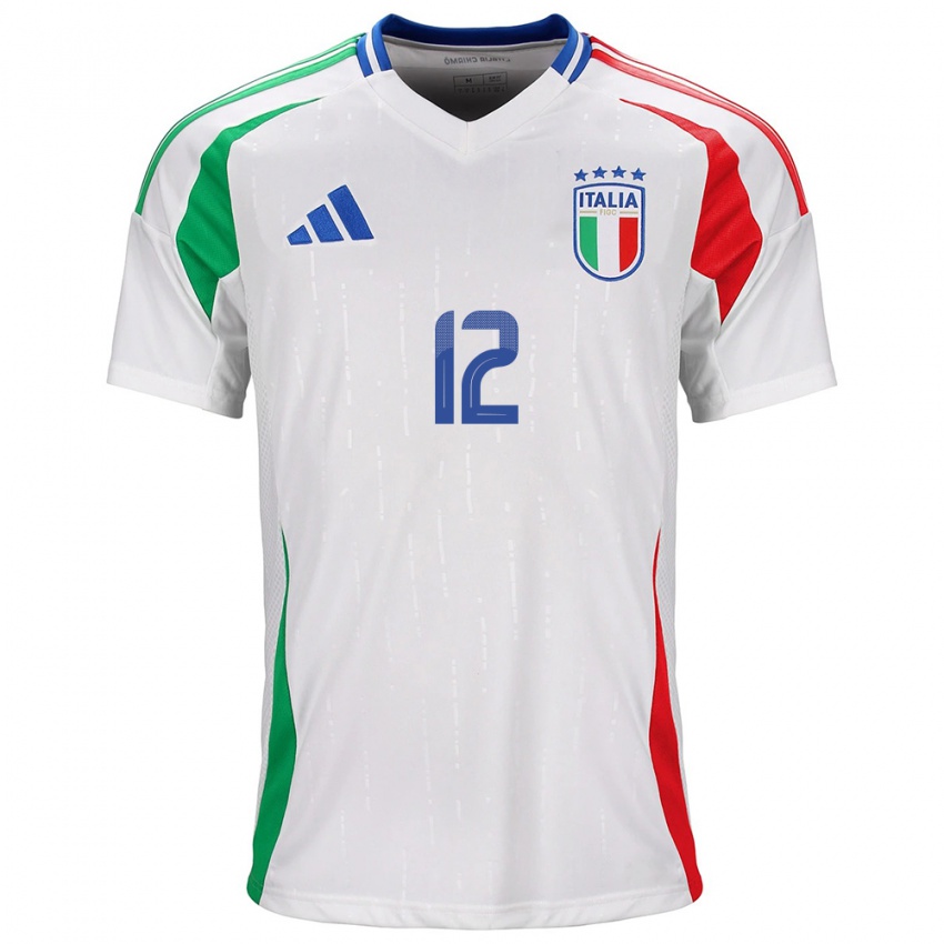 Kinder Italien Guglielmo Vicario #12 Weiß Auswärtstrikot Trikot 24-26 T-Shirt Österreich