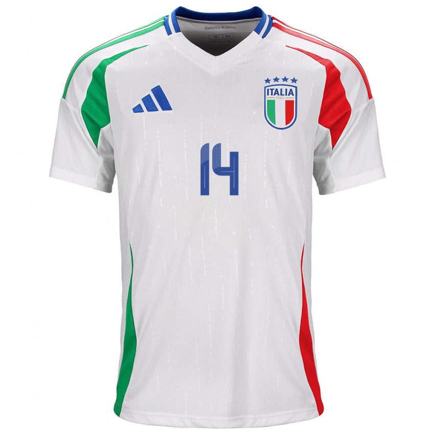 Kinder Italien Chiara Beccari #14 Weiß Auswärtstrikot Trikot 24-26 T-Shirt Österreich