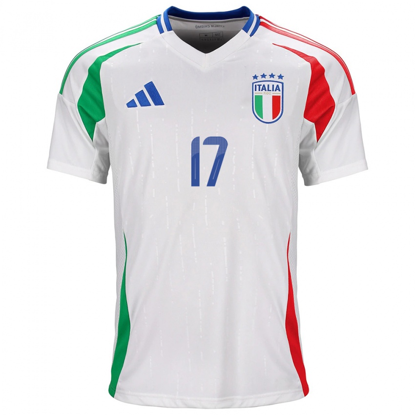 Kinder Italien Gianluca Mancini #17 Weiß Auswärtstrikot Trikot 24-26 T-Shirt Österreich