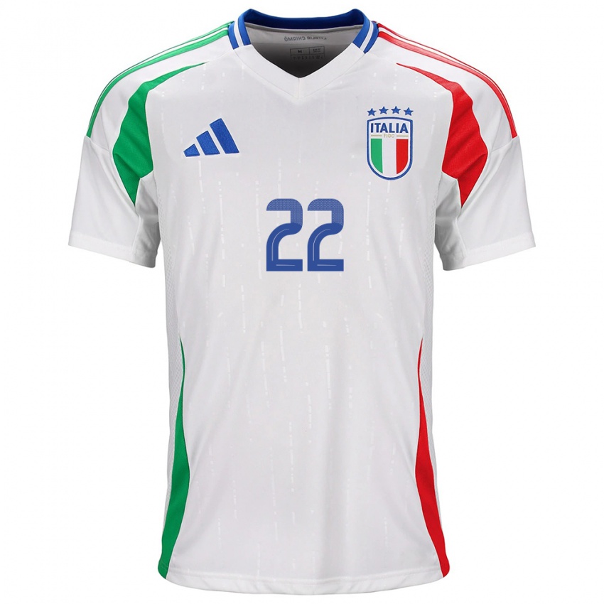 Kinder Italien Stephan El Shaarawy #22 Weiß Auswärtstrikot Trikot 24-26 T-Shirt Österreich