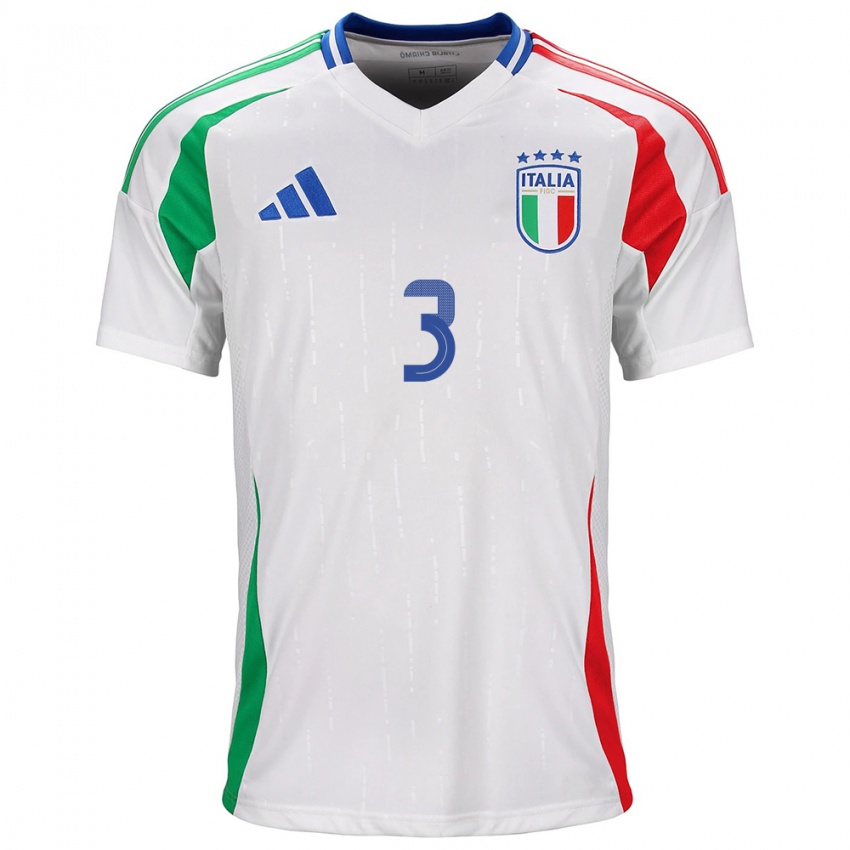 Kinder Italien Davide Bartesaghi #3 Weiß Auswärtstrikot Trikot 24-26 T-Shirt Österreich