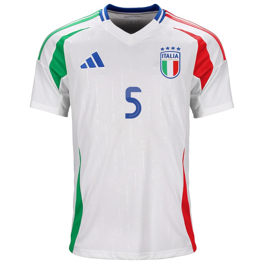 Kinder Italien Giovanni Bonfanti #5 Weiß Auswärtstrikot Trikot 24-26 T-Shirt Österreich