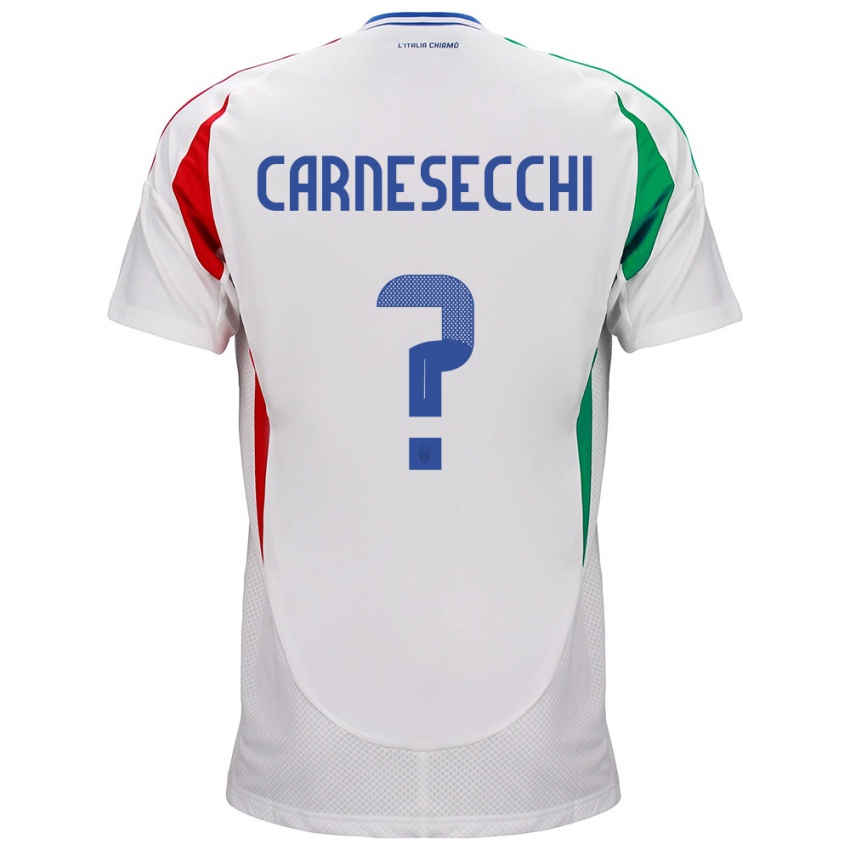 Kinder Italien Marco Carnesecchi #0 Weiß Auswärtstrikot Trikot 24-26 T-Shirt Österreich