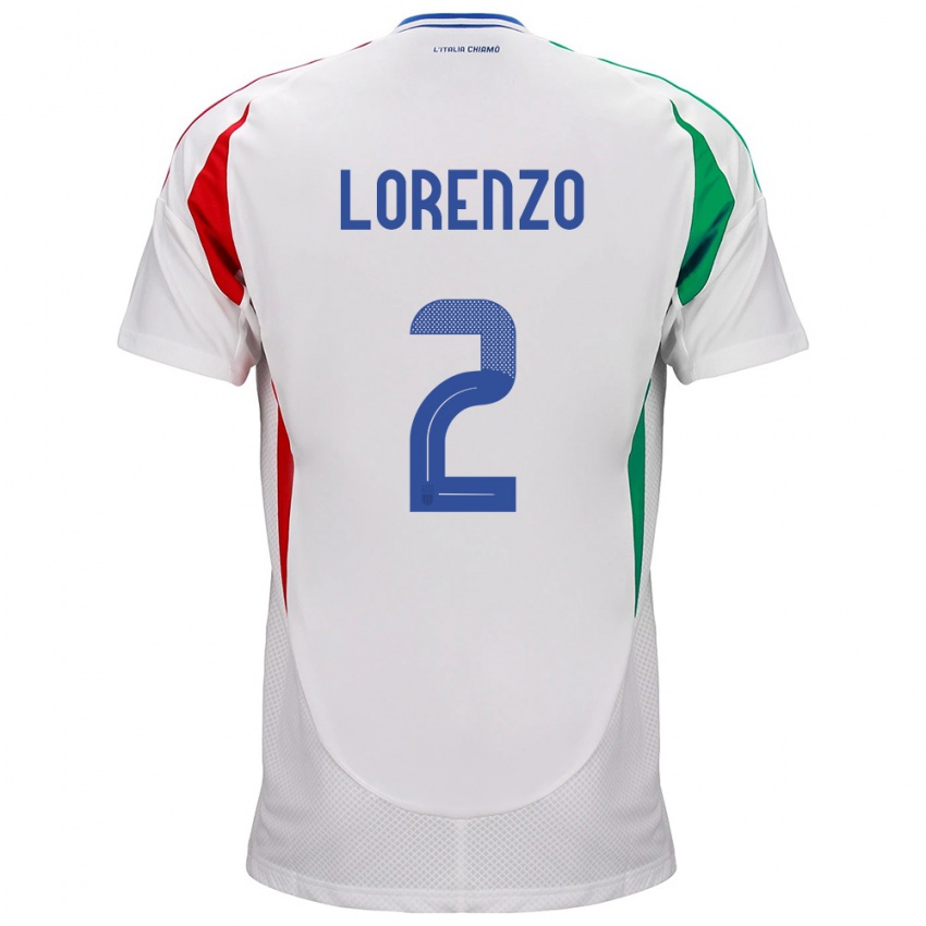 Kinder Italien Giovanni Di Lorenzo #2 Weiß Auswärtstrikot Trikot 24-26 T-Shirt Österreich