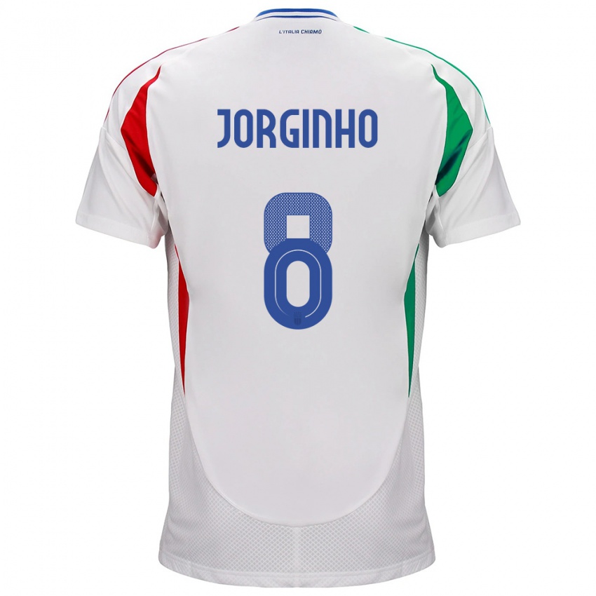 Kinder Italien Jorginho #8 Weiß Auswärtstrikot Trikot 24-26 T-Shirt Österreich