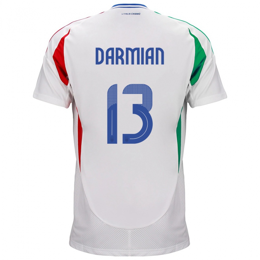 Kinder Italien Matteo Darmian #13 Weiß Auswärtstrikot Trikot 24-26 T-Shirt Österreich