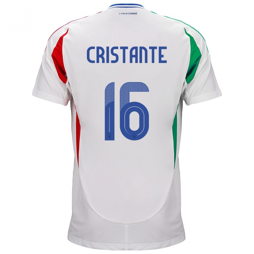 Kinder Italien Bryan Cristante #16 Weiß Auswärtstrikot Trikot 24-26 T-Shirt Österreich