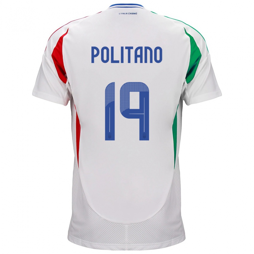 Kinder Italien Matteo Politano #19 Weiß Auswärtstrikot Trikot 24-26 T-Shirt Österreich