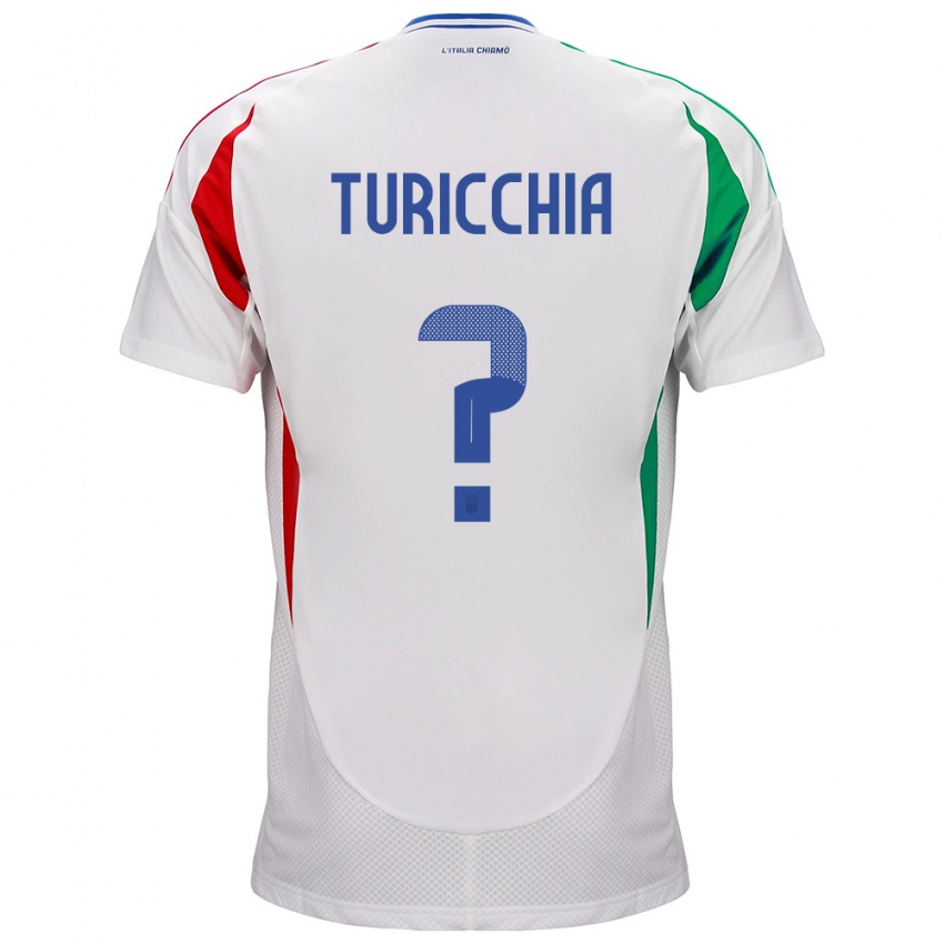 Kinder Italien Riccardo Turicchia #0 Weiß Auswärtstrikot Trikot 24-26 T-Shirt Österreich