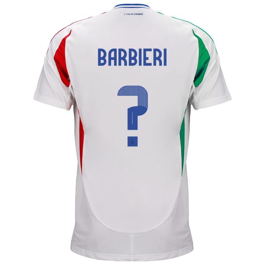 Kinder Italien Tommaso Barbieri #0 Weiß Auswärtstrikot Trikot 24-26 T-Shirt Österreich