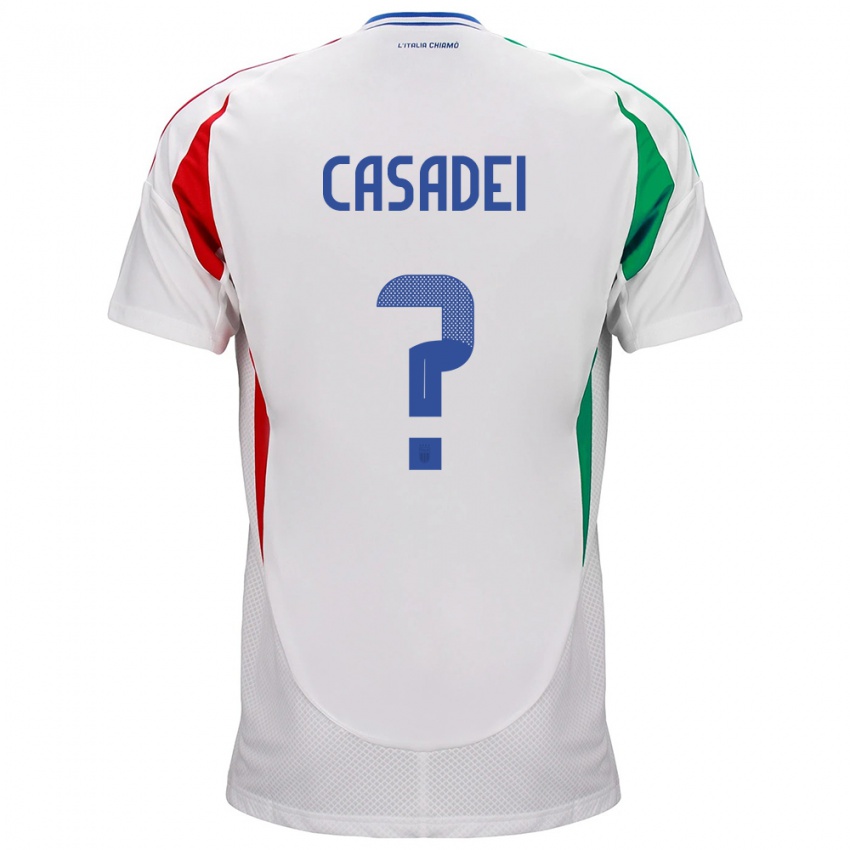 Kinder Italien Cesare Casadei #0 Weiß Auswärtstrikot Trikot 24-26 T-Shirt Österreich