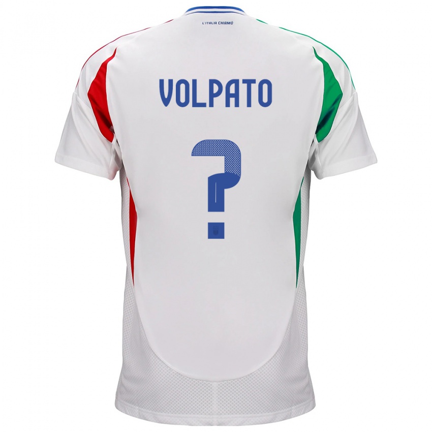 Kinder Italien Cristian Volpato #0 Weiß Auswärtstrikot Trikot 24-26 T-Shirt Österreich