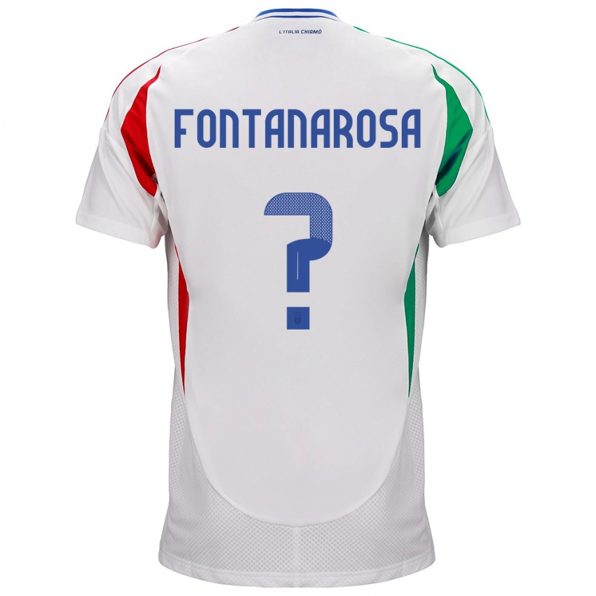 Kinder Italien Alessandro Fontanarosa #0 Weiß Auswärtstrikot Trikot 24-26 T-Shirt Österreich